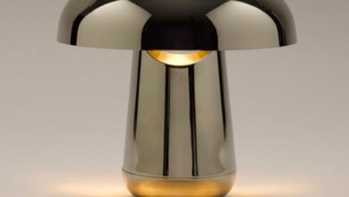 Silver table lamp