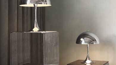 Silver table lamps