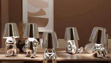Silver table lamps