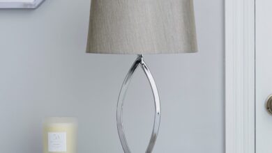 Silver table lamps