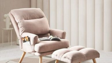 Small Chair With Ottoman