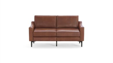 Small Leather Loveseat
