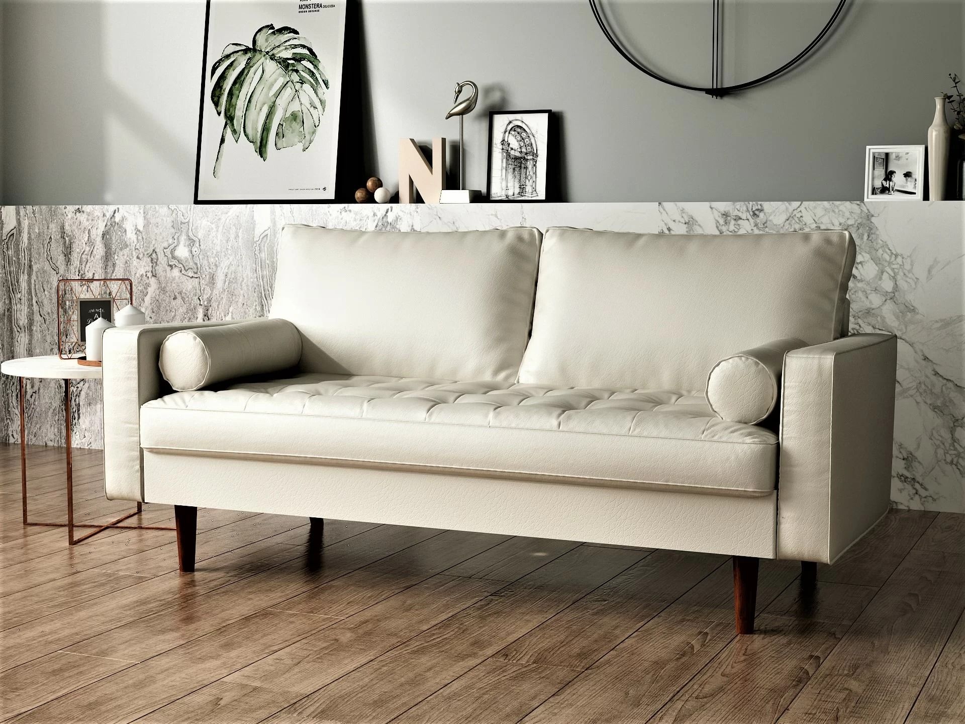 Small Leather Loveseat Compact and Stylish Leather Loveseat for Cozy Spaces