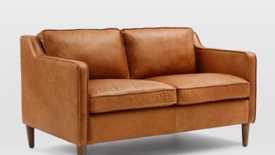 Small Leather Loveseat