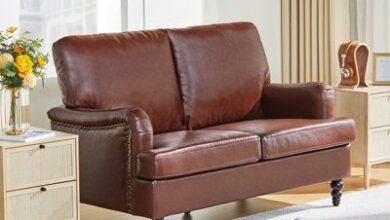 Small Leather Loveseat