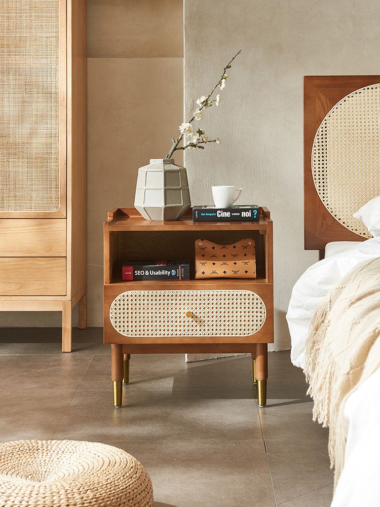 Solid wood bedside tables