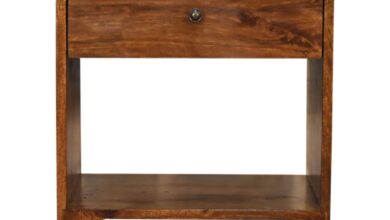 Solid wood bedside tables