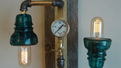 Steampunk wall lamp