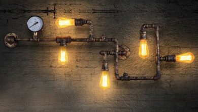 Steampunk wall lamp