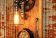 Steampunk wall lamp