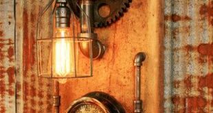 Steampunk wall lamp