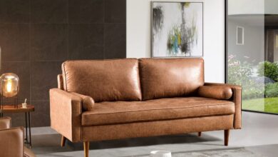 Suede Loveseat