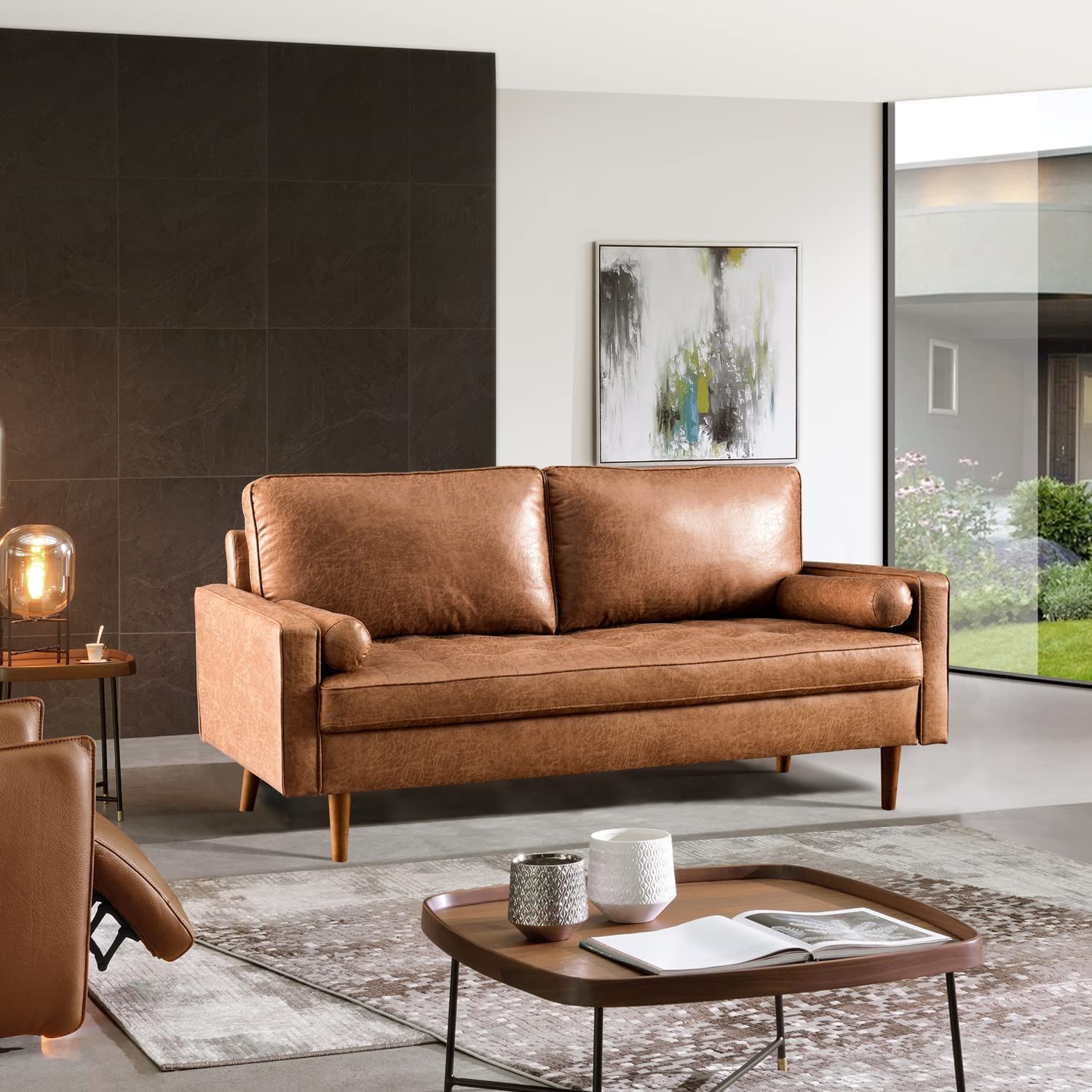 Suede Loveseat Elegant and comfortable choice for your living room essentials