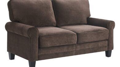 Suede Loveseat