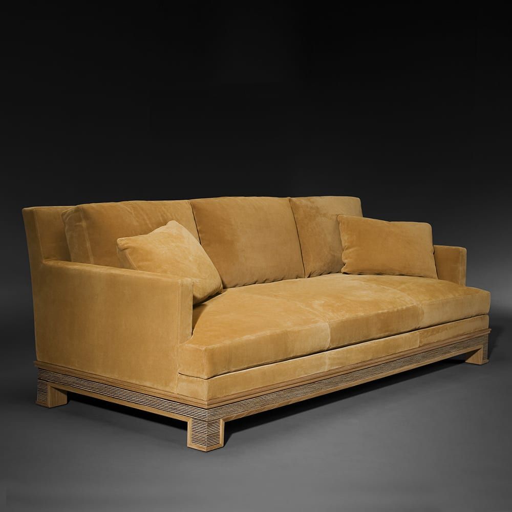 Suede Sofa Elegant and Stylish Upholstered Couch for Your Living Room