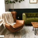 Swivel Leather Armchair