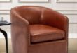 Swivel Leather Armchair