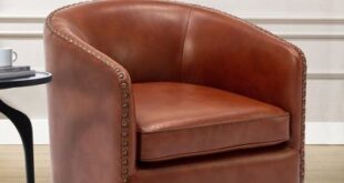 Swivel Leather Armchair