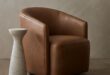 Swivel Leather Armchair