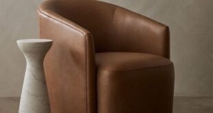 Swivel Leather Armchair