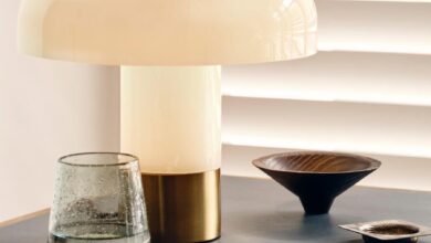 Table lamps in glass