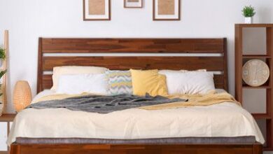 Bed frames made of acacia