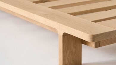 Bed frames made of oak