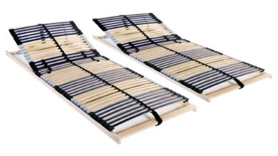 Adjustable slatted frames