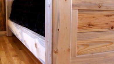 Bed frames made of pine