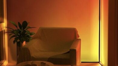 The corner floor lamp