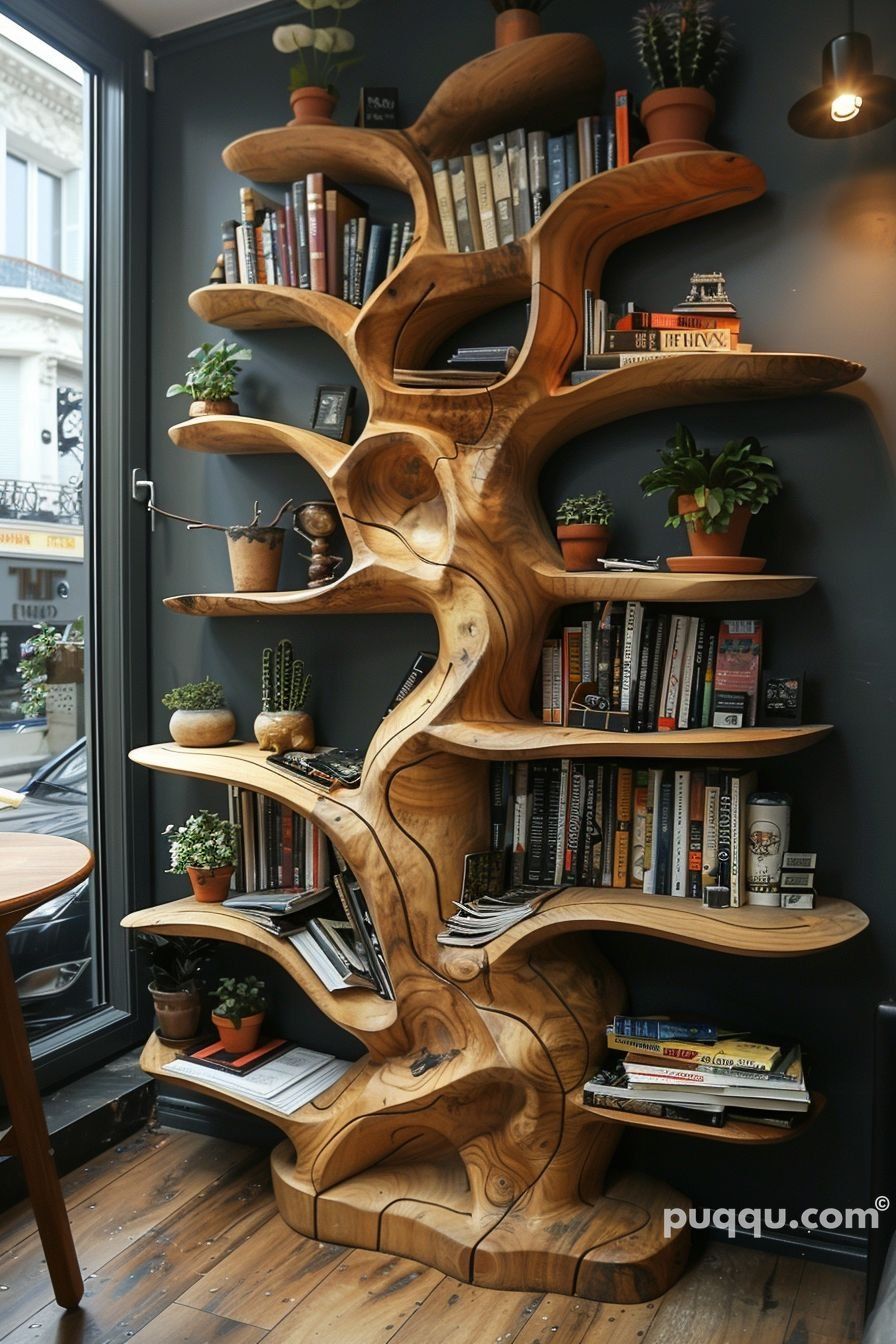 Tree Bookcase Design Ideas for a Natural and Unique Home Decor