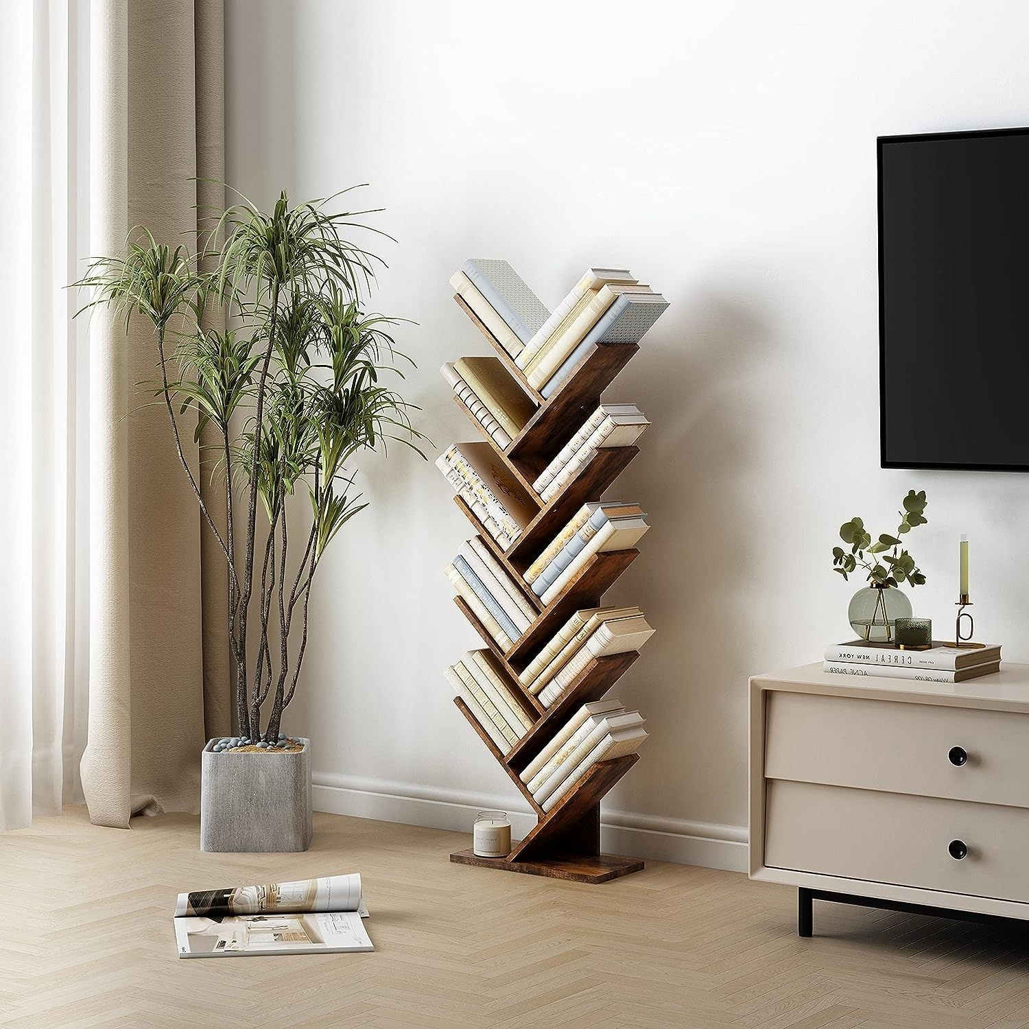 Tree Bookcase Innovative space-saving furniture for nature-inspired home decor