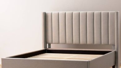 Upholstered beds with bed box