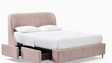 Upholstered beds with bed box