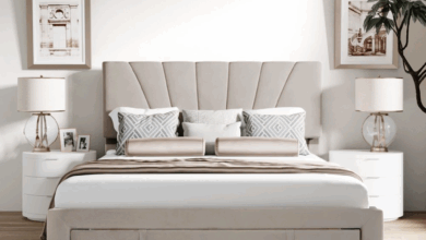 Upholstered beds with bed box