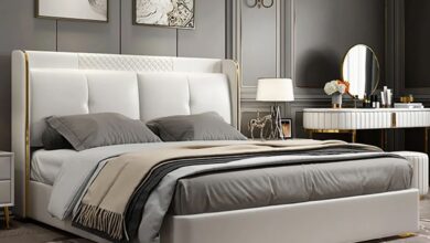 Upholstered beds with bed box