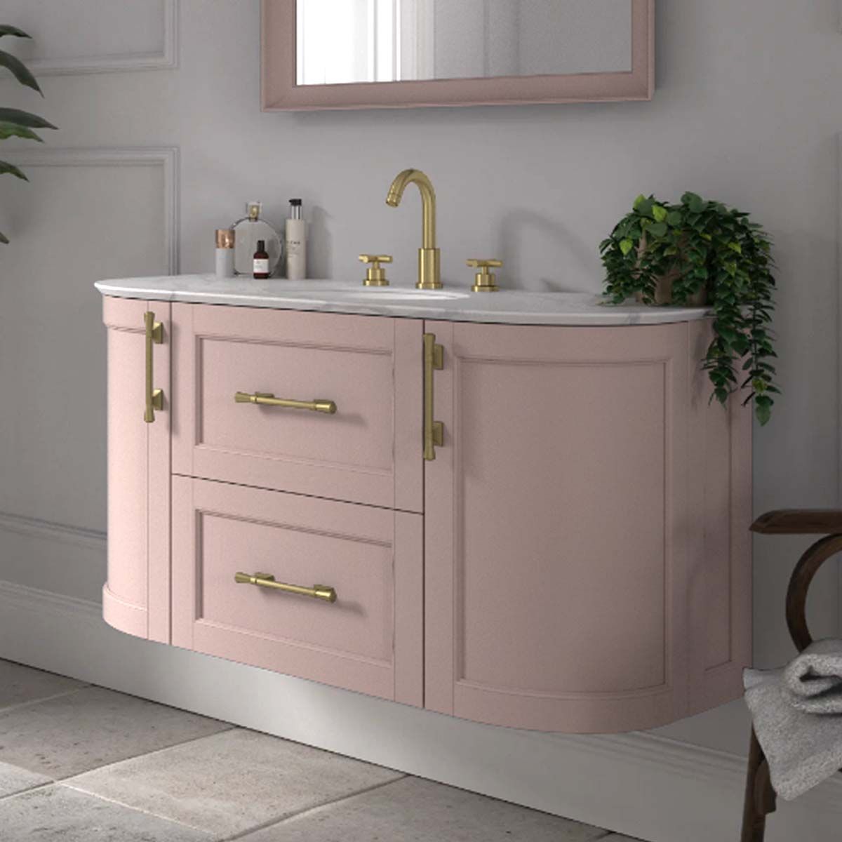 Vanity unit with basin Elegant Bathroom Storage Solution Featuring a Stylish Basin