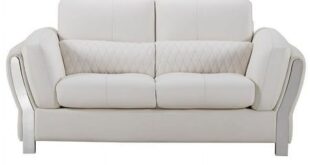 White Leather Loveseat