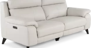 White Leather Loveseat