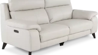 White Leather Loveseat