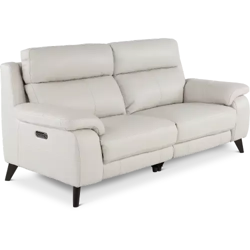 White Leather Loveseat