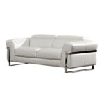 White Leather Loveseat
