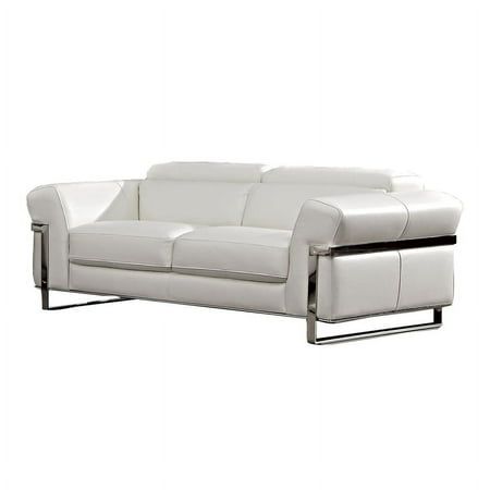 White Leather Loveseat Elegant and Stylish Loveseat for Modern Living Rooms