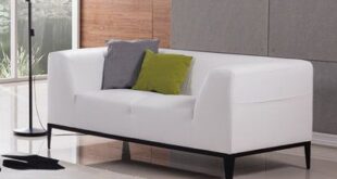 White Leather Loveseat