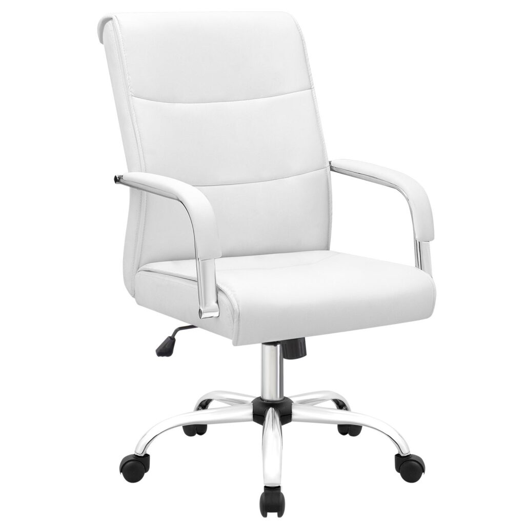 White Leather Office Chair