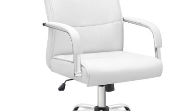 White Leather Office Chair