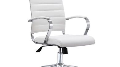 White Leather Office Chair