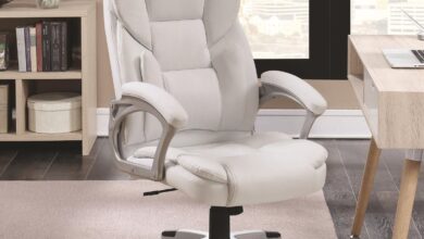White Leather Office Chair