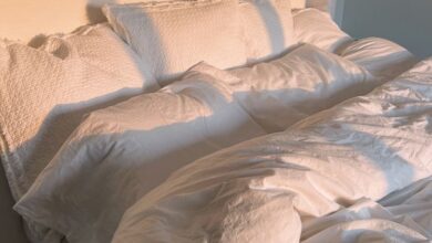 White beds