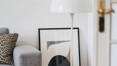 White floor lamp